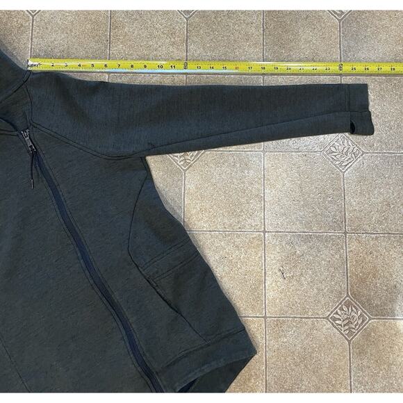 Nike Womens Medium Dark Green Off-Center Full Zip Hoodie Jacket 684928-325 - Picture 5 of 12